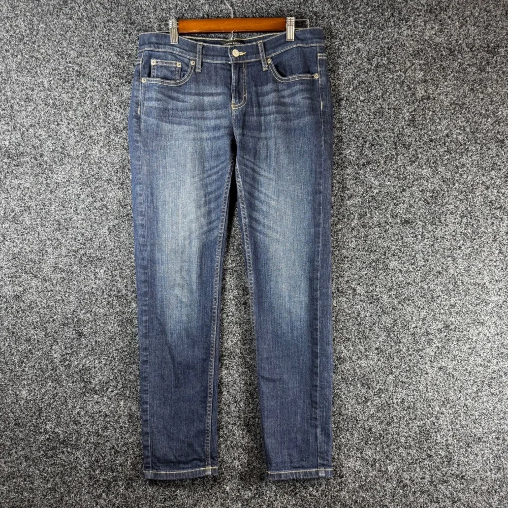 Banana Republic Girlfriend Jeans Dark Wash Slim Straight Denim Womens Size 31x27